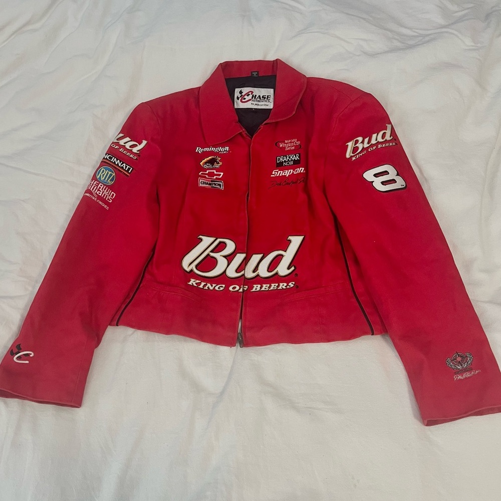 chase authentics red budlight racing jacket